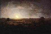 Jean Francois Millet, The Sheep Meadow, Moonlight